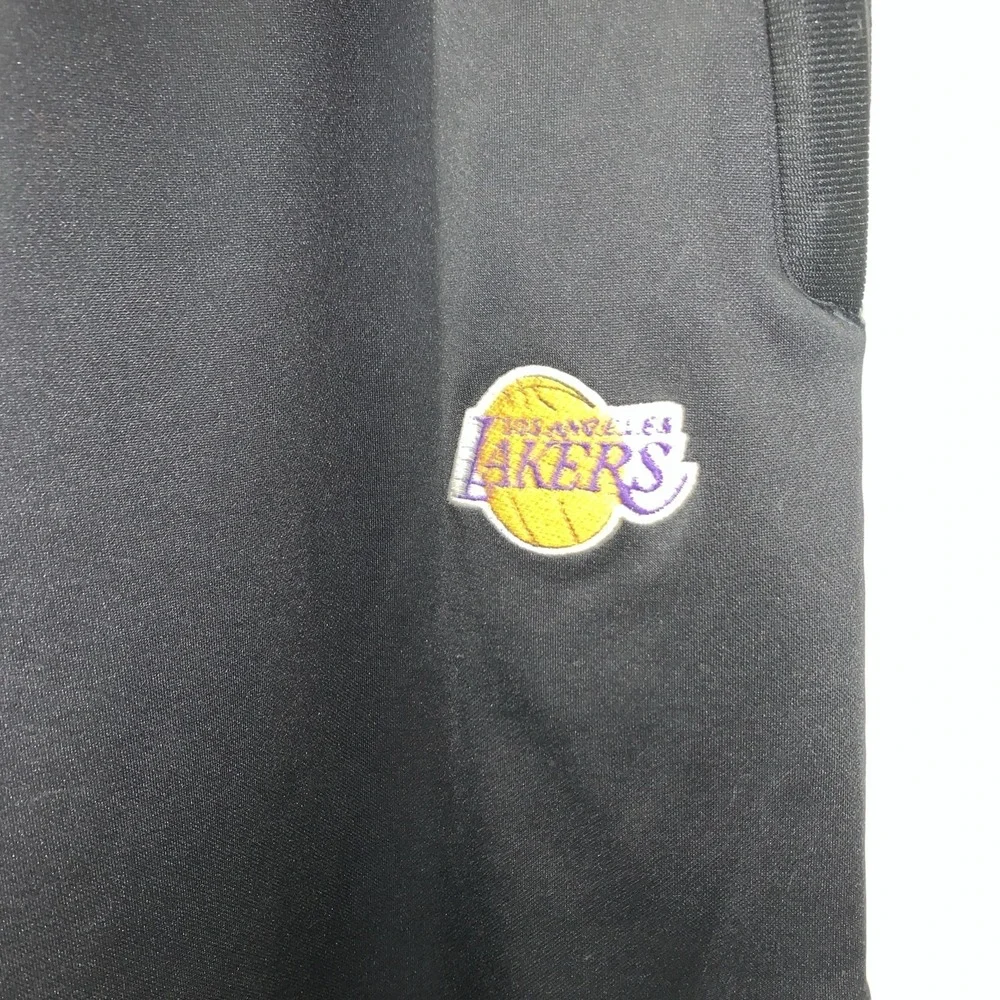 Team Issued Adidas LA Lakers NBA Sweatpants Players Black White Drew League Sz L